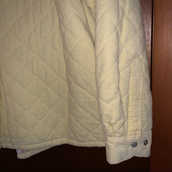 Women’s L REG CABELA’S Yellow Corduroy Quilted Cotton Polyester Insulated Jacket - Picture 8 of 12